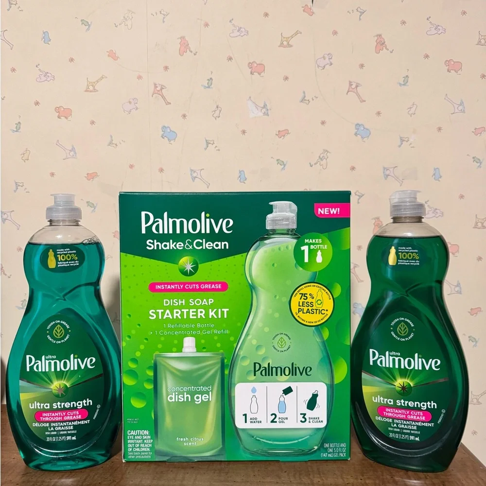 Palmolive Shake & Clean Dish Soap Starter Kit + Ultra Strength Bottles